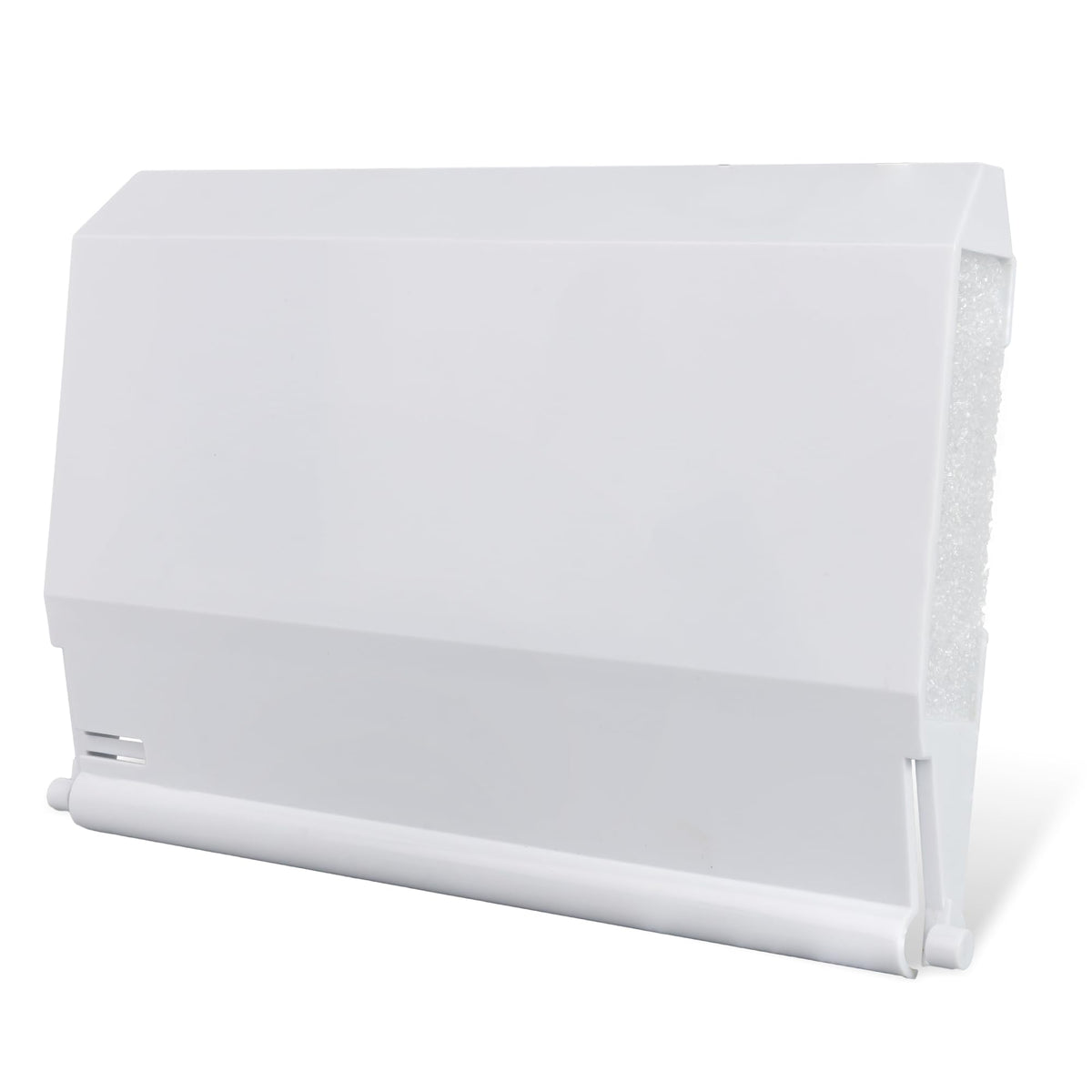 White 7-3/4 inch pool skimmer weir door replacement with foam for Hayward SP1082 series skimmers.