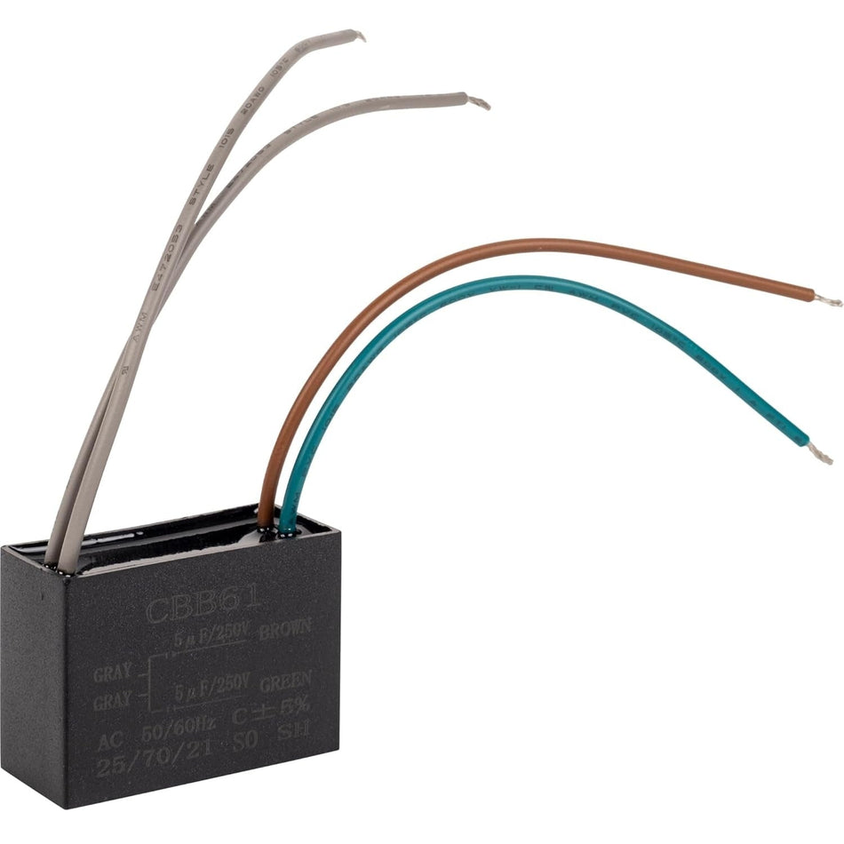 CBB61 5uf + 5uf 4-Wire 250V AC Ceiling Fan Capacitor