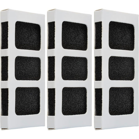 Three Paultra2 refrigerator air filters with black carbon panels compatible with PureAir Ultra II models.