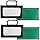 Two air filters with green pre-filters for John Deere and Briggs & Stratton Intek V-Twin engines.