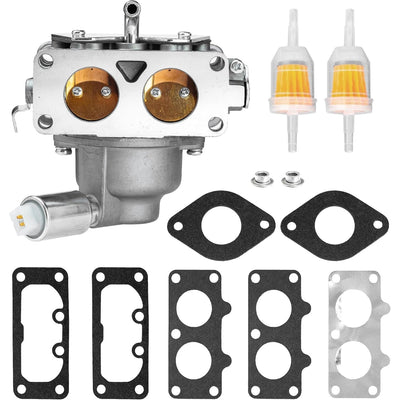 791230 carburetor kit including a dual-barrel carburetor, fuel filters, mounting gaskets, and hardware.
