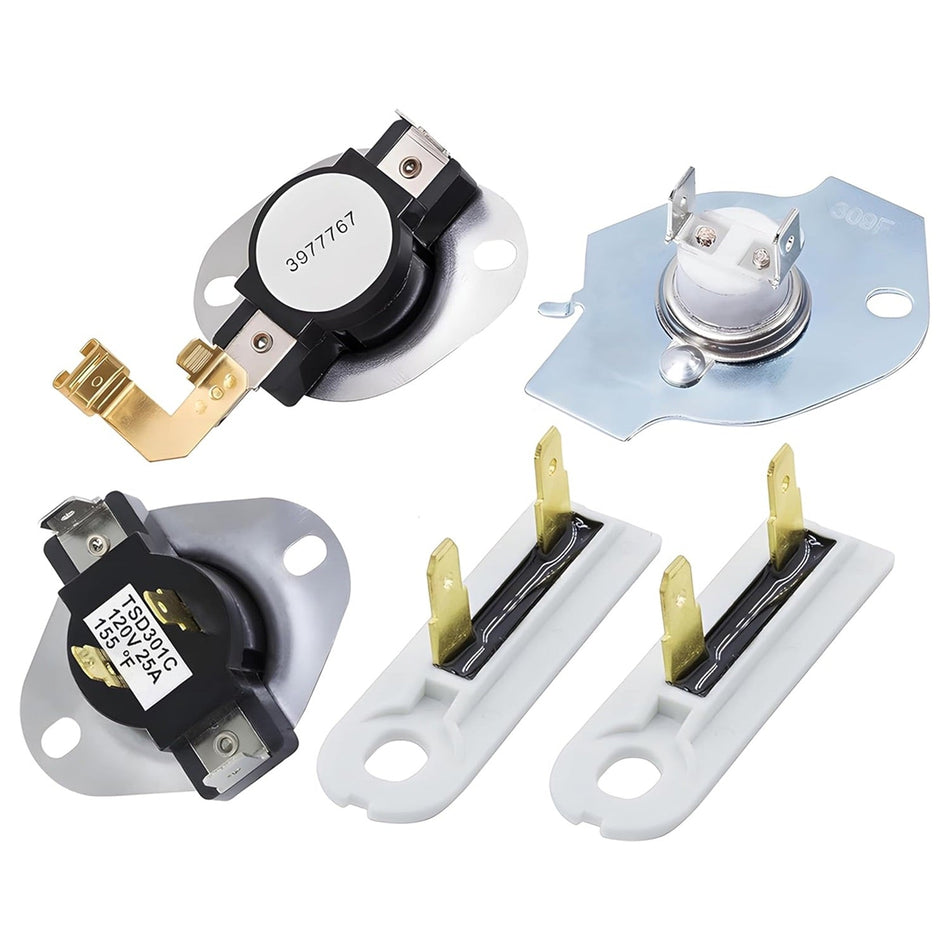 Cycling Thermostat Dryer Thermal Fuse Thermal Switch Thermostat Dryer Repair Kit Fit Whirlpool Kenmore Maytag Dryers