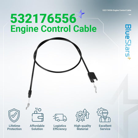 532176556 engine control cable for Craftsman, Murray, and Troy-Bilt self-propelled lawn mowers.