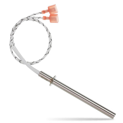SRV7000-660 igniter replacement with metal heating element and white braided wire leads with red connectors.