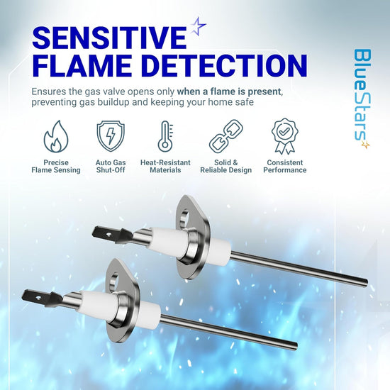 Two 0130F00010 flame sensors featuring heat-resistant materials and precise flame detection design.