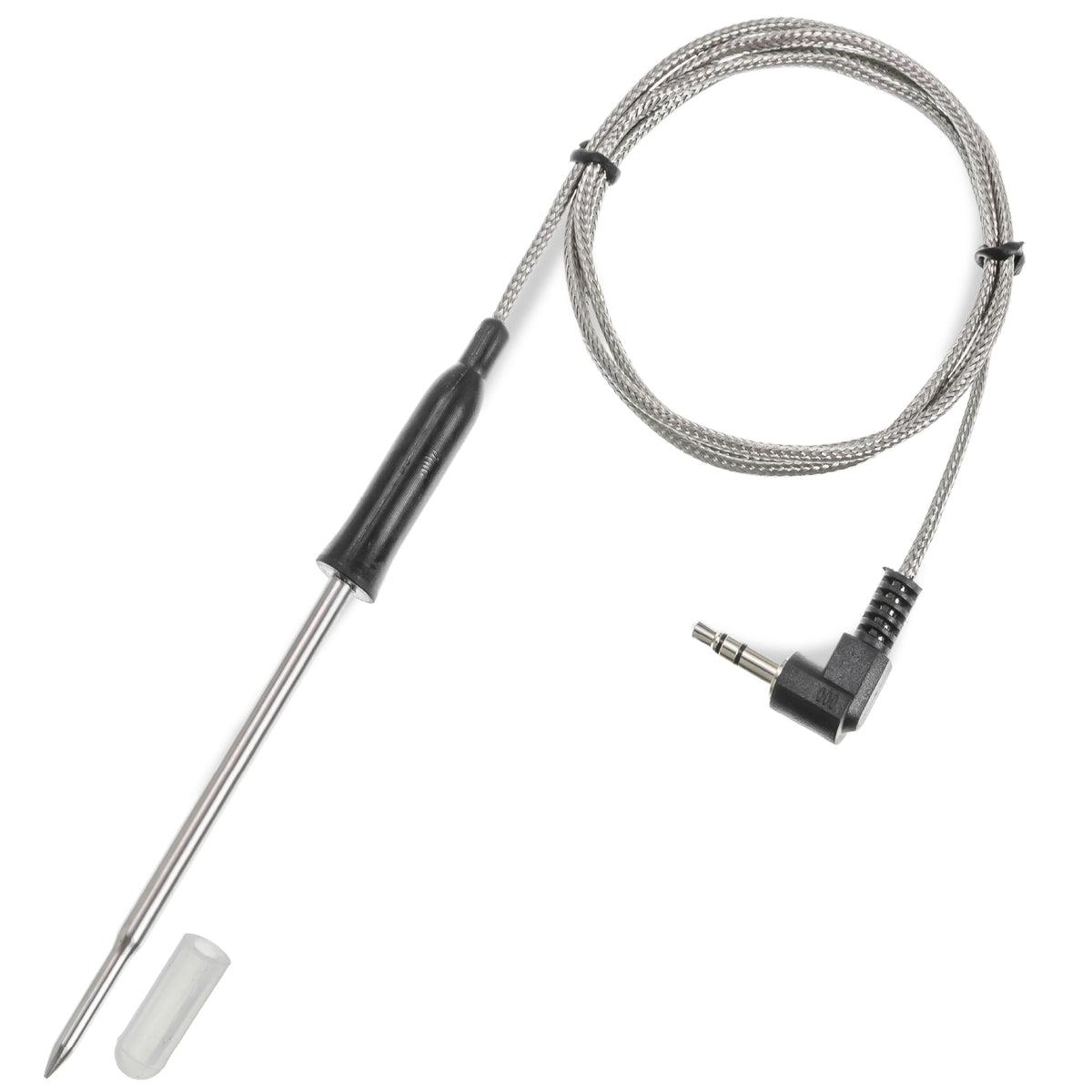 Replacement meat thermometer probe with braided cable for Ninja Foodi Smart XL indoor grills.