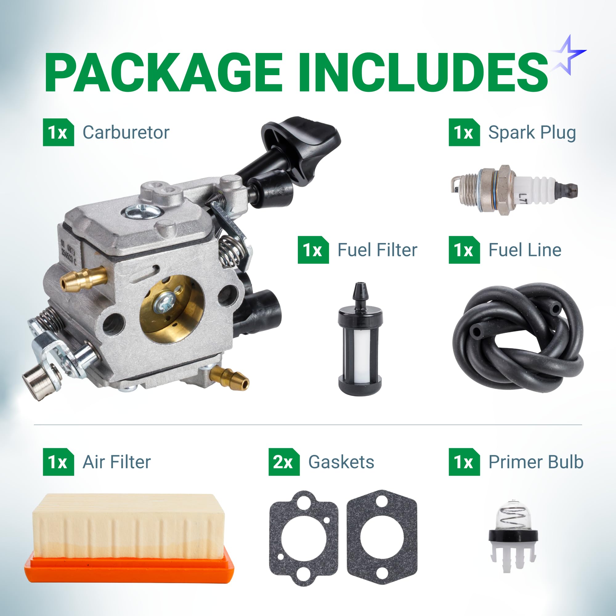 Carburetor BR350 BR350Z - Compatible with Stihl BR430 BR450 SR430