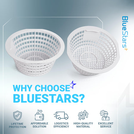 Two white replacement skimmer baskets for Swimline Hydrotools 8928 pool filters shown in a promotional graphic.