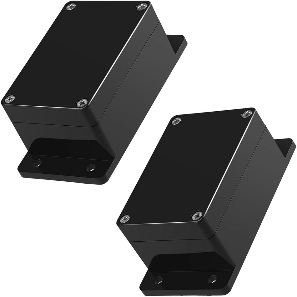 Pack of 2 Project Box with Fixed Ear IP65 ABS Plastic