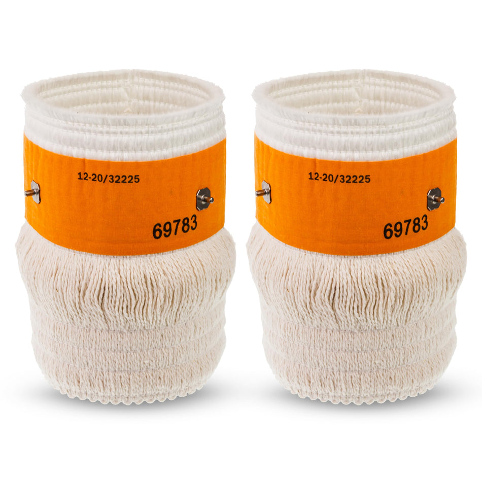 Two 32225 replacement wicks for Kero World, DuraHeat, and Dyna-GLO kerosene heaters with orange fabric bands.