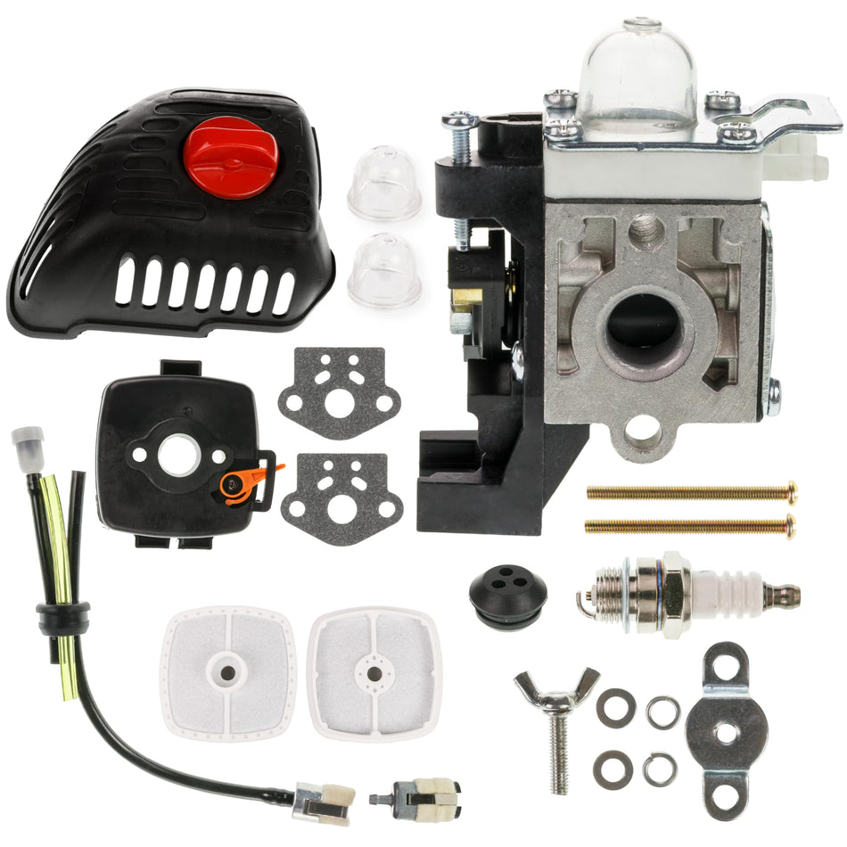 [Lifetime Warranty] SRM 225 Carburetor - for Echo SRM-225 PAS 225 GT225 PAS-225 GT-225 SRM225 PE225 PAS225 SHC225 PPF225 GT225L SHC225S Trimmer Weedeater A021001692 RB-K93 SRM 225 Air Filter Case Cleaner Cover