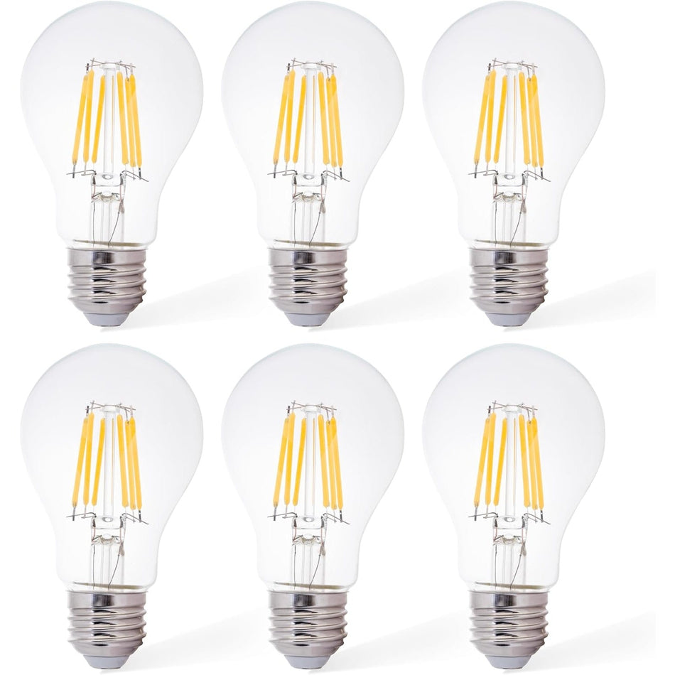 Efficient 12V LED Bulb 6W 600Lm E26 Base 12-24V AC/DC - Ideal for Off-Grid Solar Battery Systems, RVs, Marine Lighting - Low Voltage Energy Saving 60W Equivalent - Warm White 2700K 6 Packs