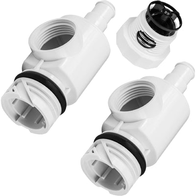 Two D29 UWF quick disconnect valve bodies and one 9-100-9002 pressure relief valve insert.