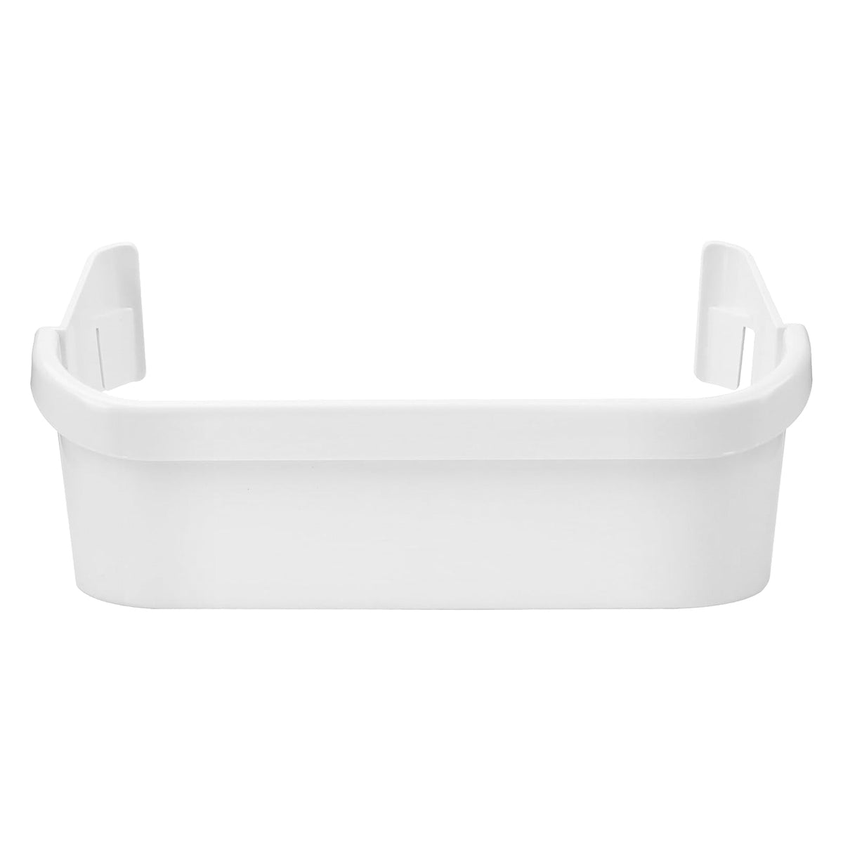 240351601 Freezer Door Shelf Bin Side Frame, front view on a white background