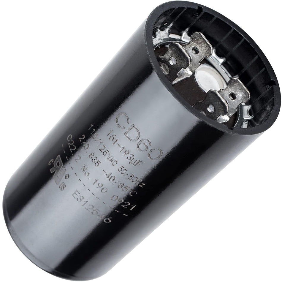 161-193 uf/MFD 125 VAC CD60 Round Motor Well Pump Start Capacitor