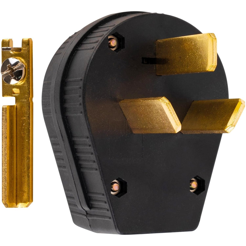 NEMA 10-30P & NEMA 10-50P Interchangeable Straight Blade Angle Plug