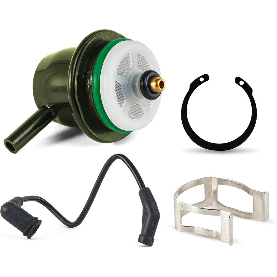 [Lifetime Warranty] 89060418 & 17113556 Fuel Injection Pressure Regulator with Vacuum Line