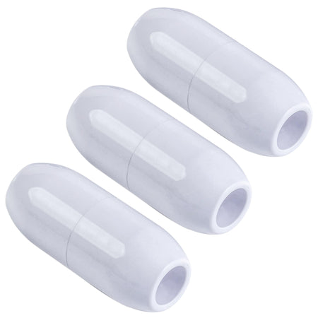 Three white D10 feed hose floats for Zodiac Polaris pool cleaners.