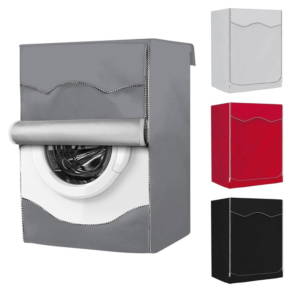 W27‚Äùx D33‚Äùx H39‚Äù Washing Machine Cover For Front-load Washer/Dryer (Gray)