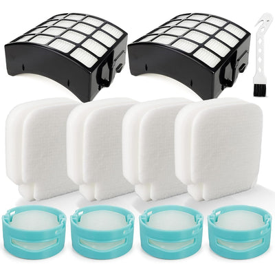 AZ3002 AZ3000 filter replacement set with two black filters, four white filters, four blue filters, and cleaning brush