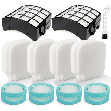 AZ3002 AZ3000 filter replacement set with two black filters, four white filters, four blue filters, and cleaning brush