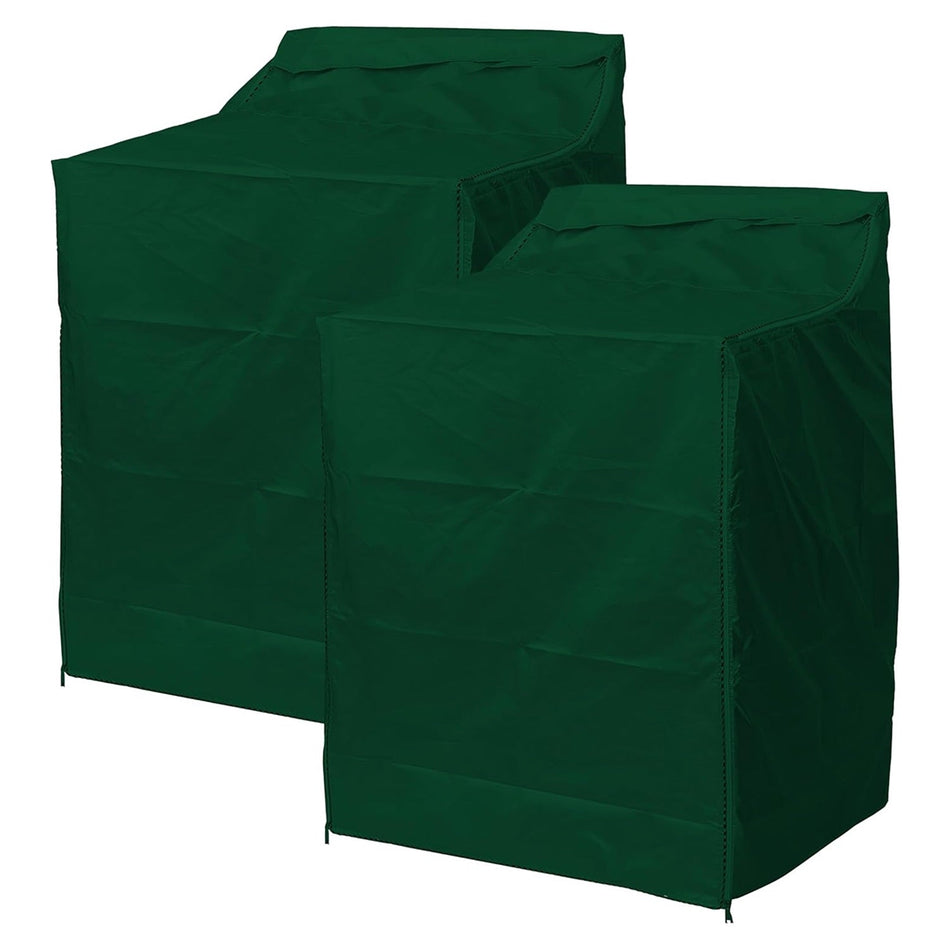Washing Machine Covers For Top-load - Premium Outdoor Protection For Most Washer Dryer Cover - W29”x D28”x H43” (Green) - Pack of 2