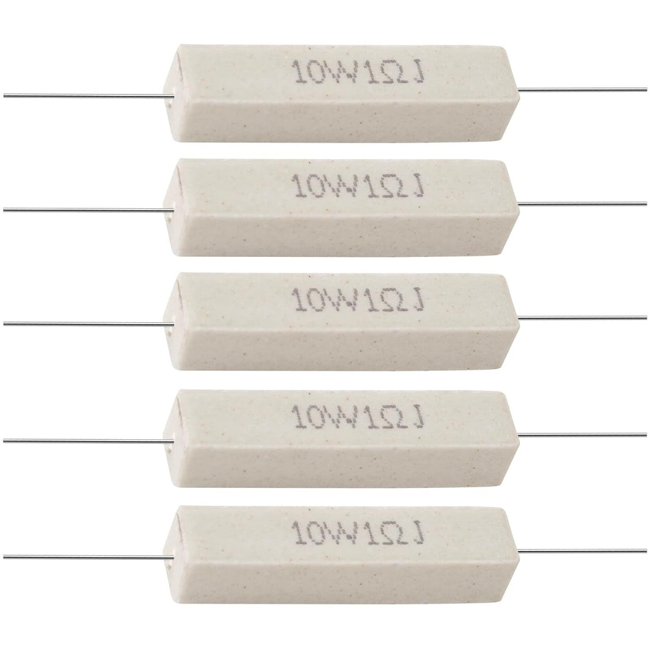 5pcs 10W 1 ohm Ceramic Cement Resistor