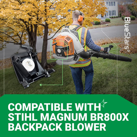 4283-190-4001 Recoil Pull Starter shown with a Stihl BR800X backpack blower and compatibility graphic