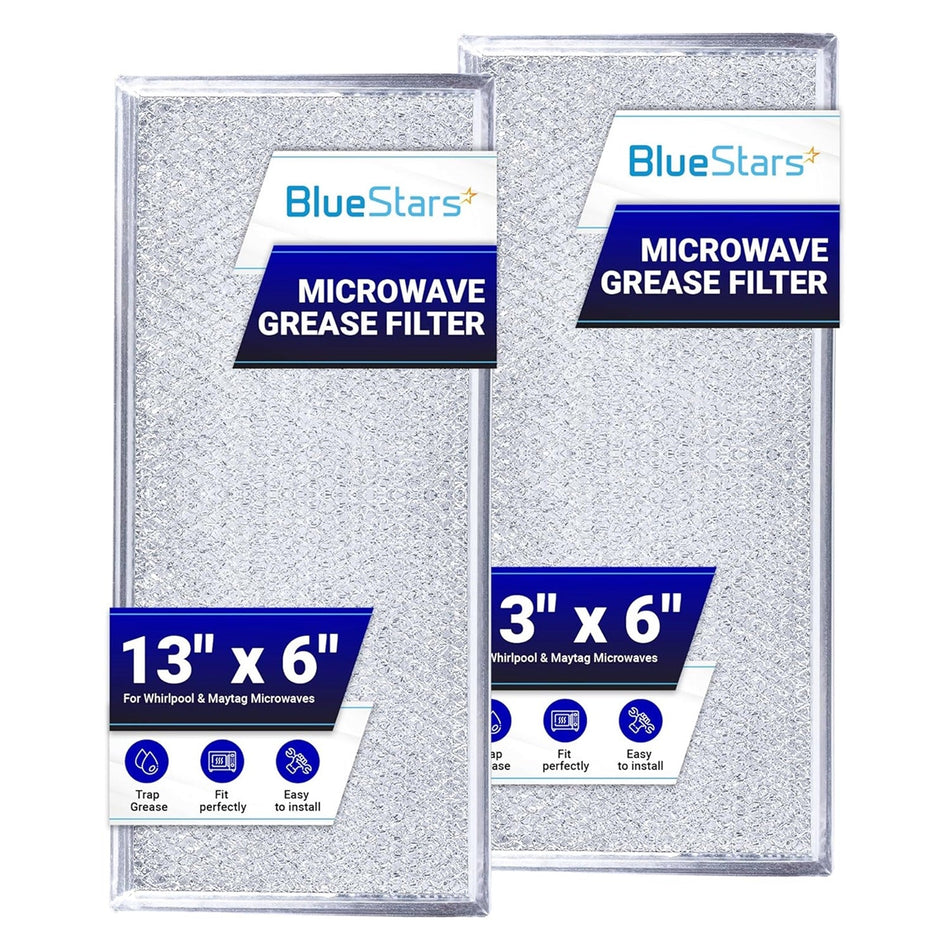 W10208631A Microwave Grease Filter Approx. 13" x 6" - 2-pack