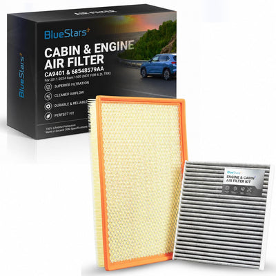 CA9401 & 68545879AA Engine & Cabin Air Filter Combo, box with engine and cabin air filters