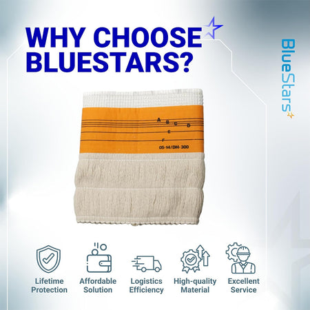 KW23MH-I Kerosene Heater Wick promotional graphic showing the wick and BlueStars quality benefits