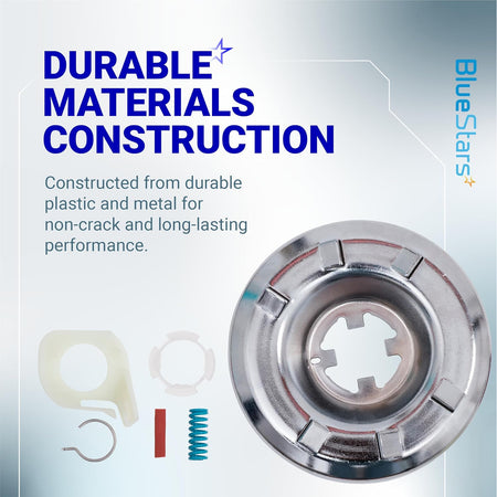 285785 Washer Clutch Kit replacement showing metal clutch plate and plastic, ring, spring, and clip components