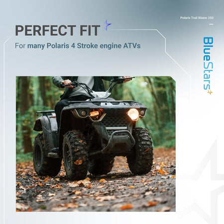 Polaris Trail Blazer 250 ATV in a forest setting for 3130383 carburetor kit compatibility.