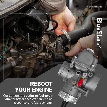 Replacement carburetor for Polaris Trail Blazer 250 engine repair.