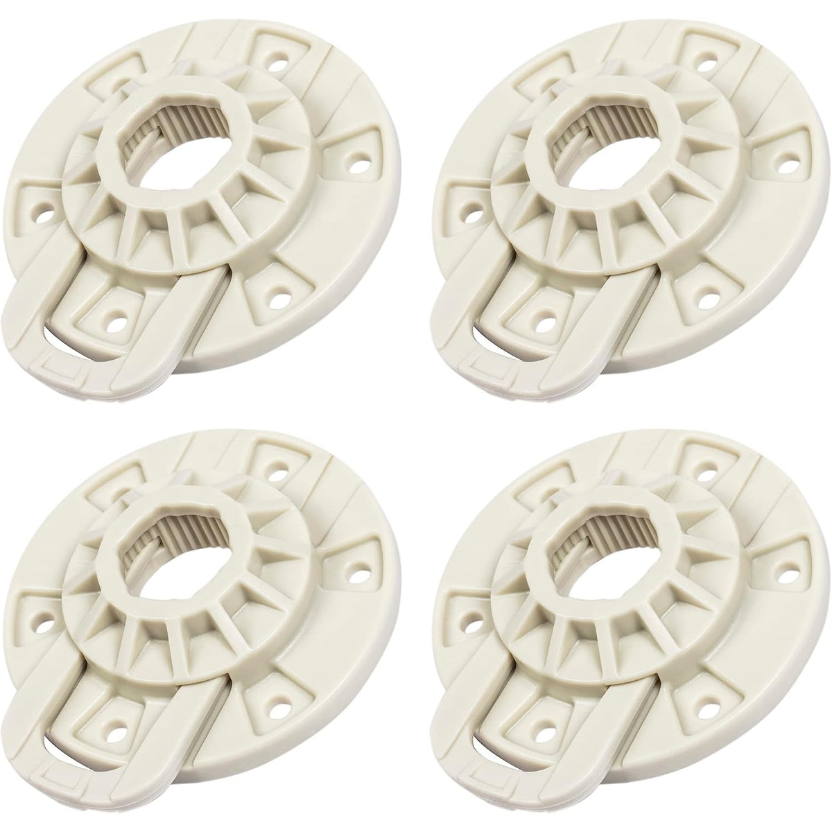 W10528947 Washer Basket Driven Hub Kit, four hub components shown in a 2x2 arrangement