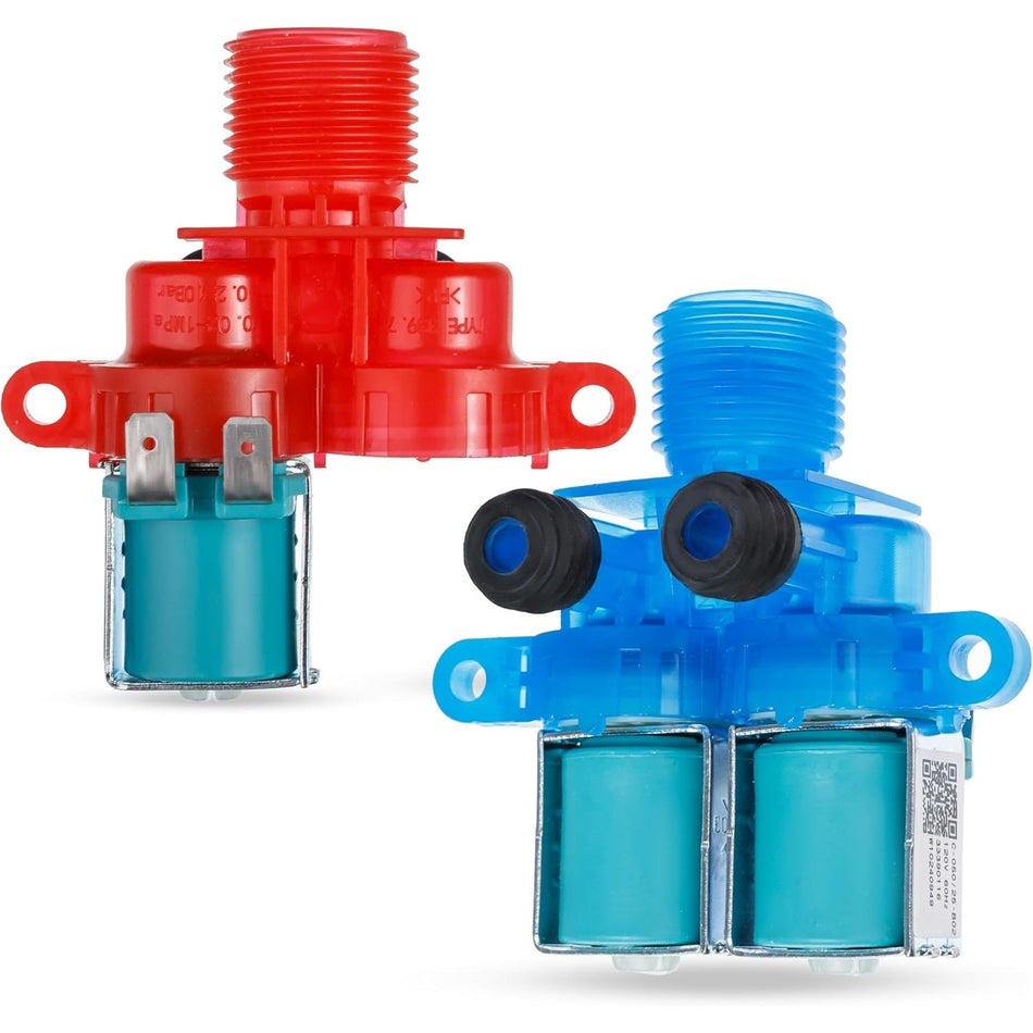W10240948 MVWX655DW1 Washer Hot Water Inlet Valve W10240949 Cold Water Inlet Valve