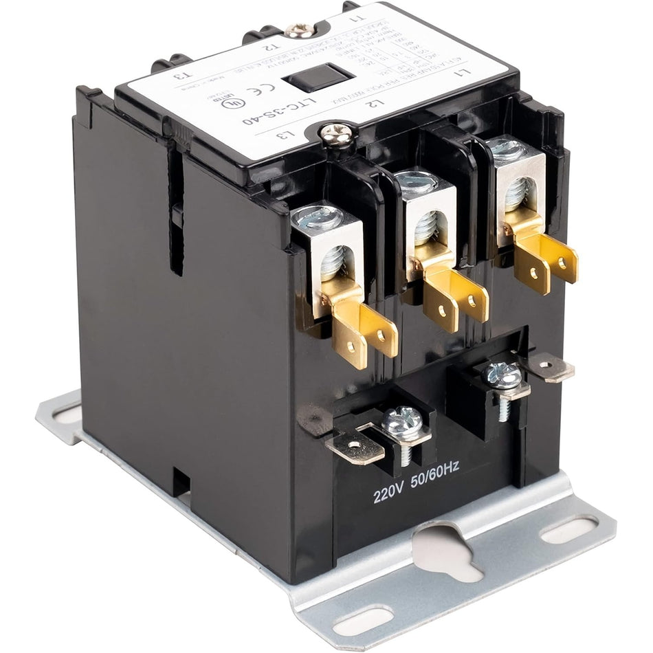 3 Pole FLA Contactor 40 Amp 240 VAC Coil Condenser Compressor AC Definite Purpose Contactor