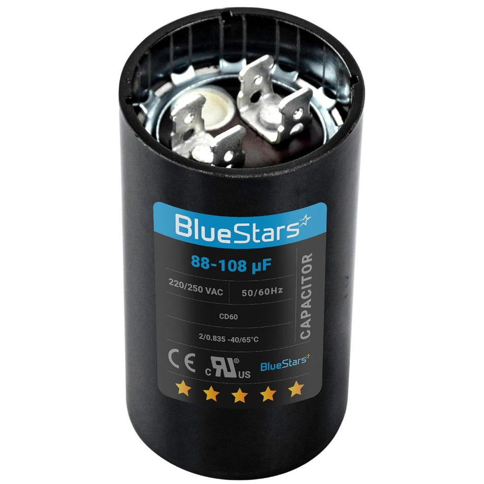 88-108 uF/MFD 220-250 VAC Round Motor Start Capacitor