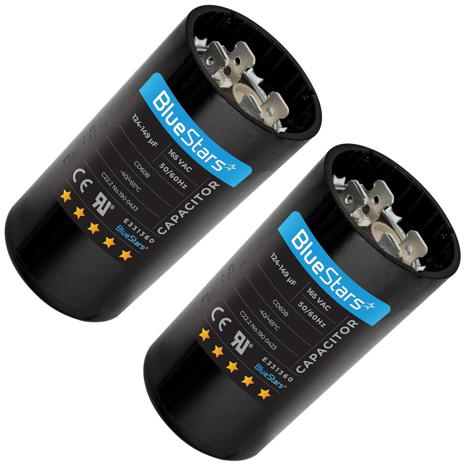 124-149 uf/MFD 165VAC Round Run Start Capacitor