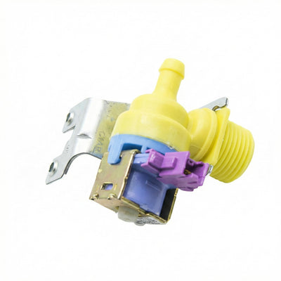 WD15X26078 dishwasher water inlet valve with mounting bracket for GE dishwashers.