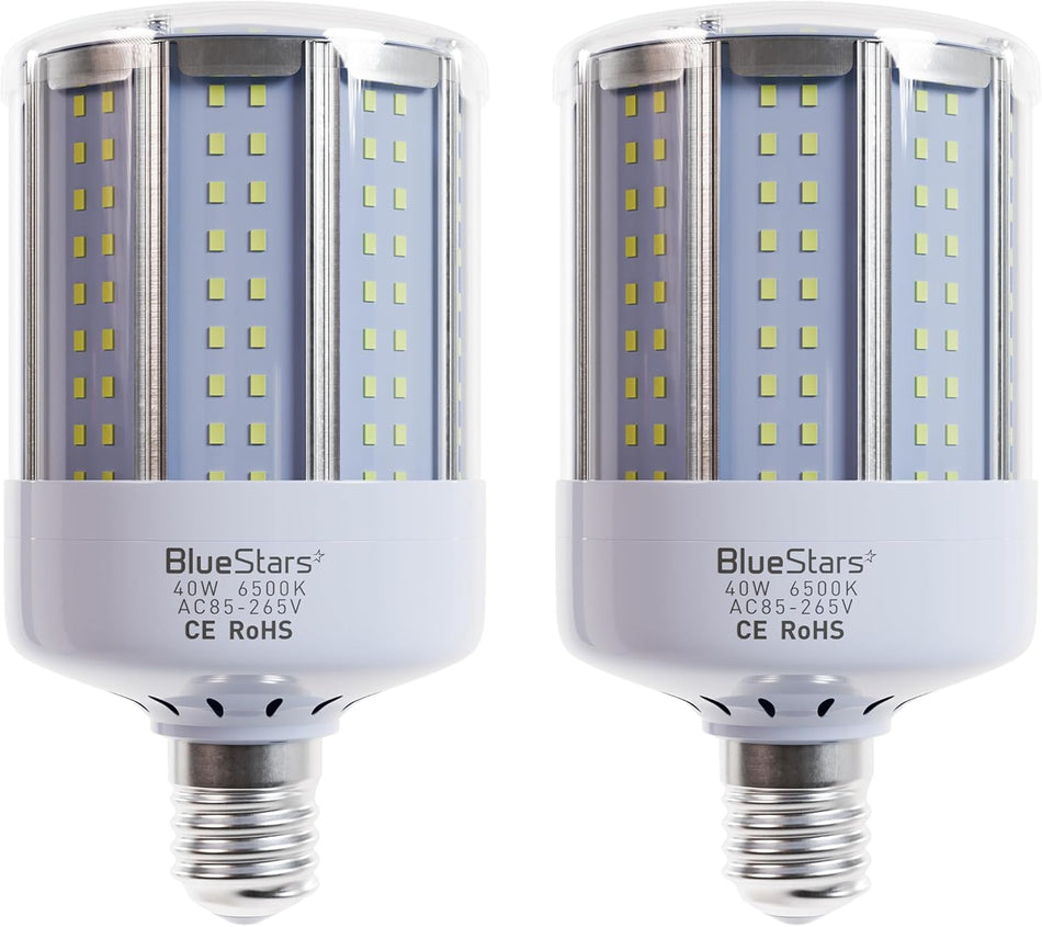 2-pack 40W E26 LED Corn Light Bulbs E26 Medium Base 2900 Lumens Super Bright (280W Equivalent)