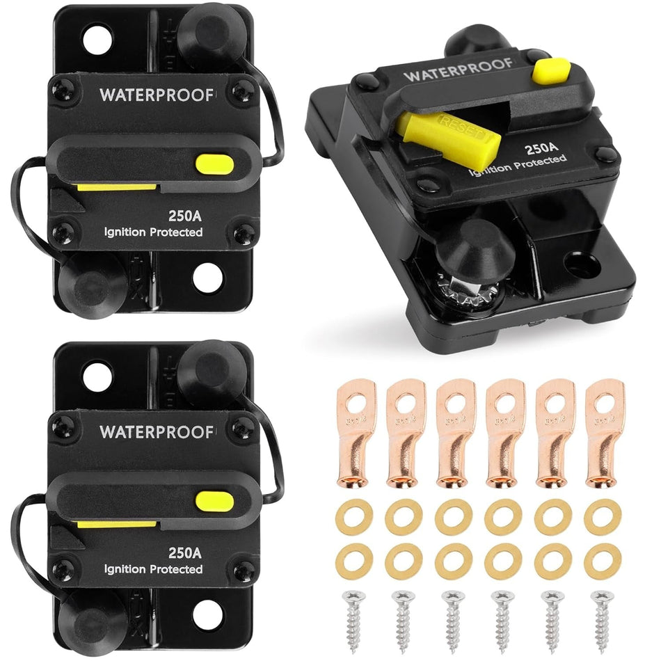 250Amp Circuit Breaker for Boats Cars Trolling Motors