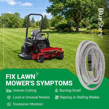 BlueStars 5L175 replacement lawn mower deck belt for zero-turn mowers.