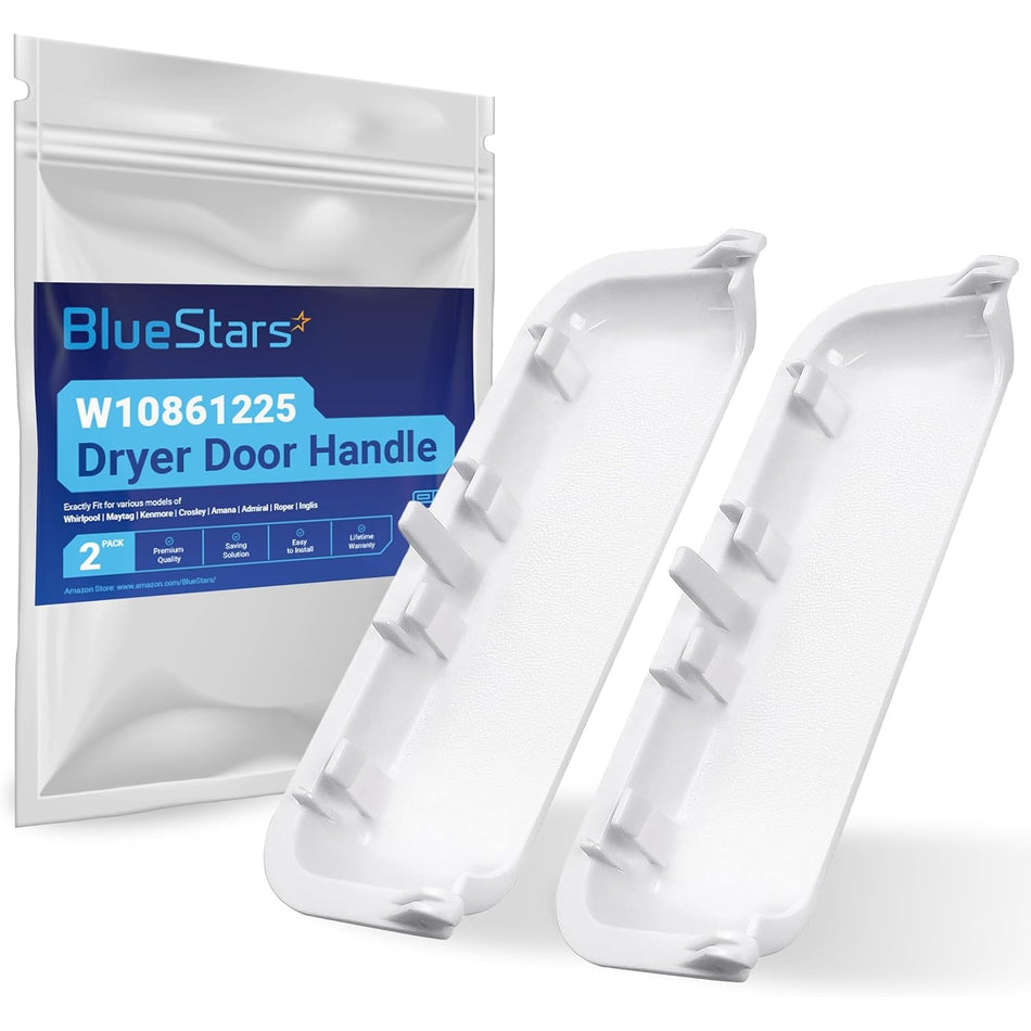 [Lifetime Warranty] W10861225 W10714516 Dryer Door Handle - Pack of 2