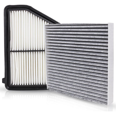 80291-T5R-A01 Cabin Air Filter + CA12051 Engine Air Filter Kit, two pleated filters shown side by side