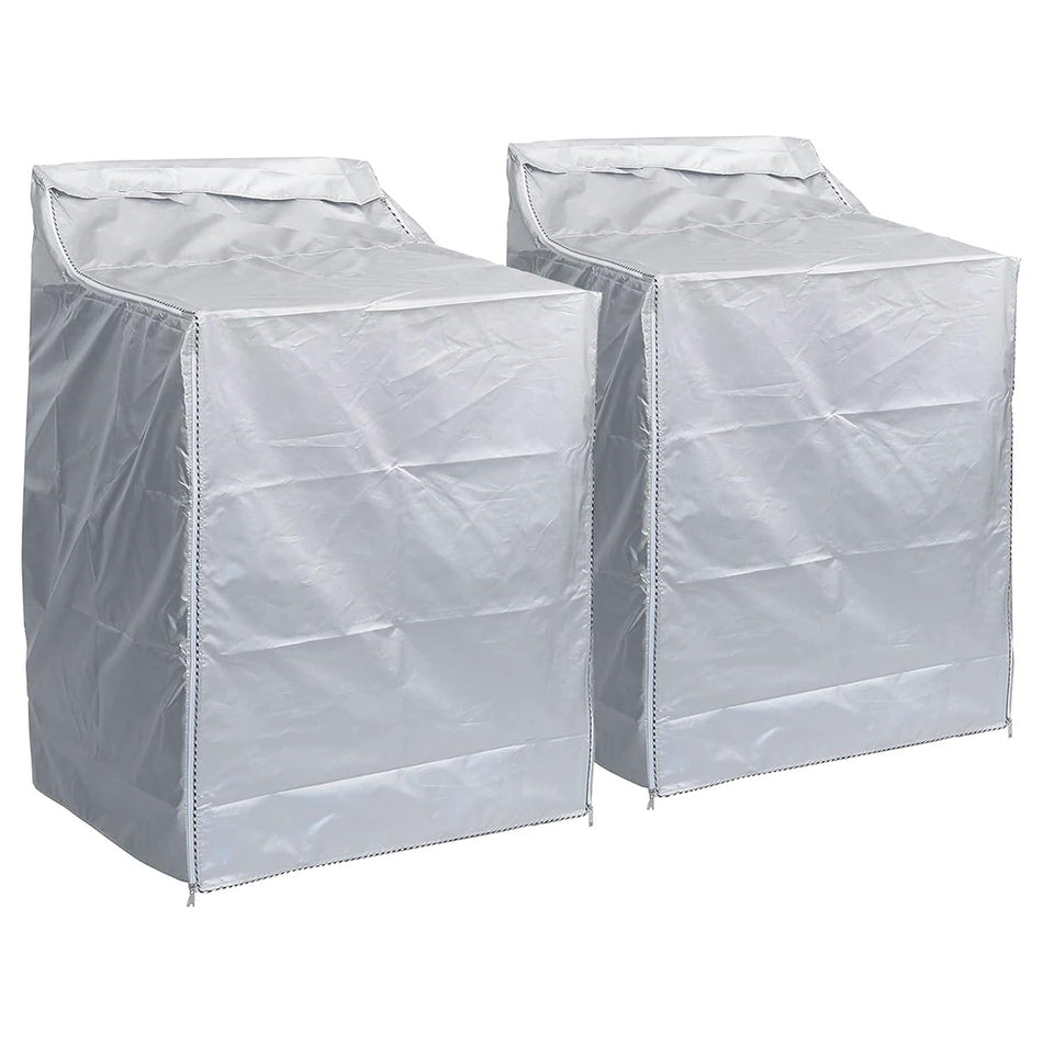 2PCS W29”x D28”x H43” Washer and Dryer Covers (Silver)