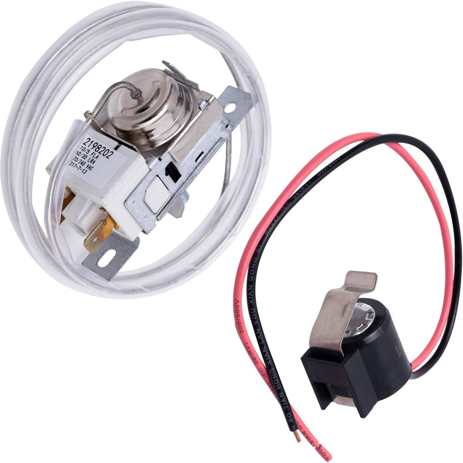 2198202 Refrigerator Cold Control Thermostat W10225581 Bimetal Defrost Thermostat