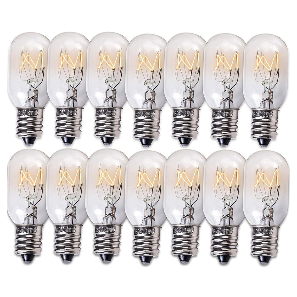14-Pack E12 T20 25W Incandescent Bulbs Salt Lamp 120V