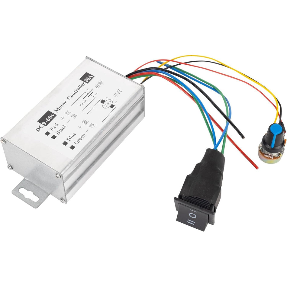 [Lifetime Warranty] DC Motor Speed Controller 9-60V 12V 24V 36V 48V 60V 20A 25KHZ PWM