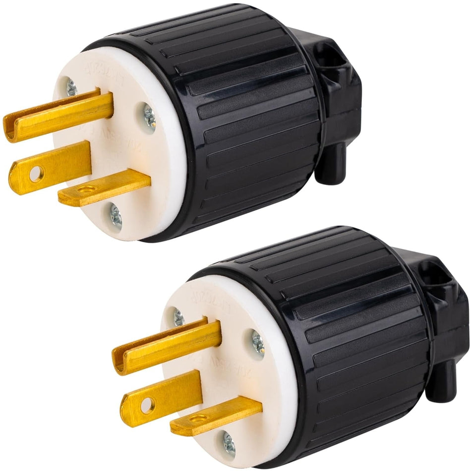 Pack of 2 NEMA 6-20P Electrical Male Plugs